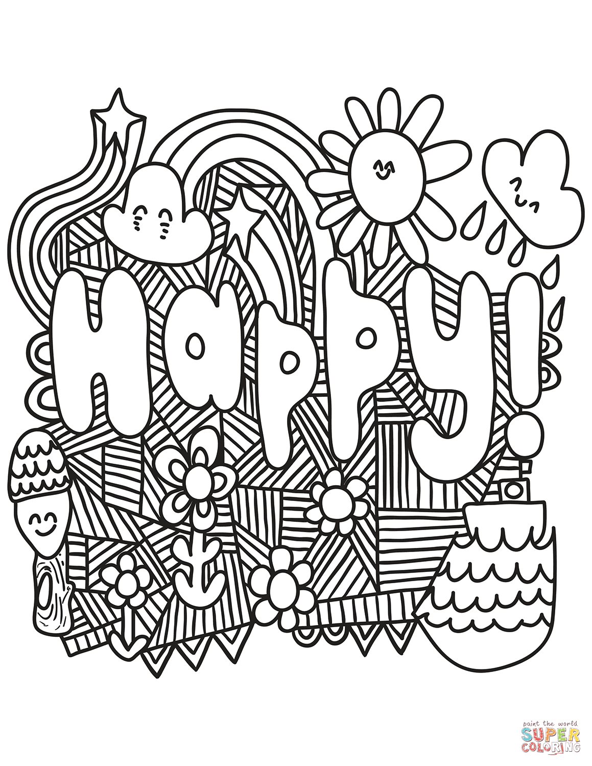 Dog Coloring Pages Printable Happiness 28