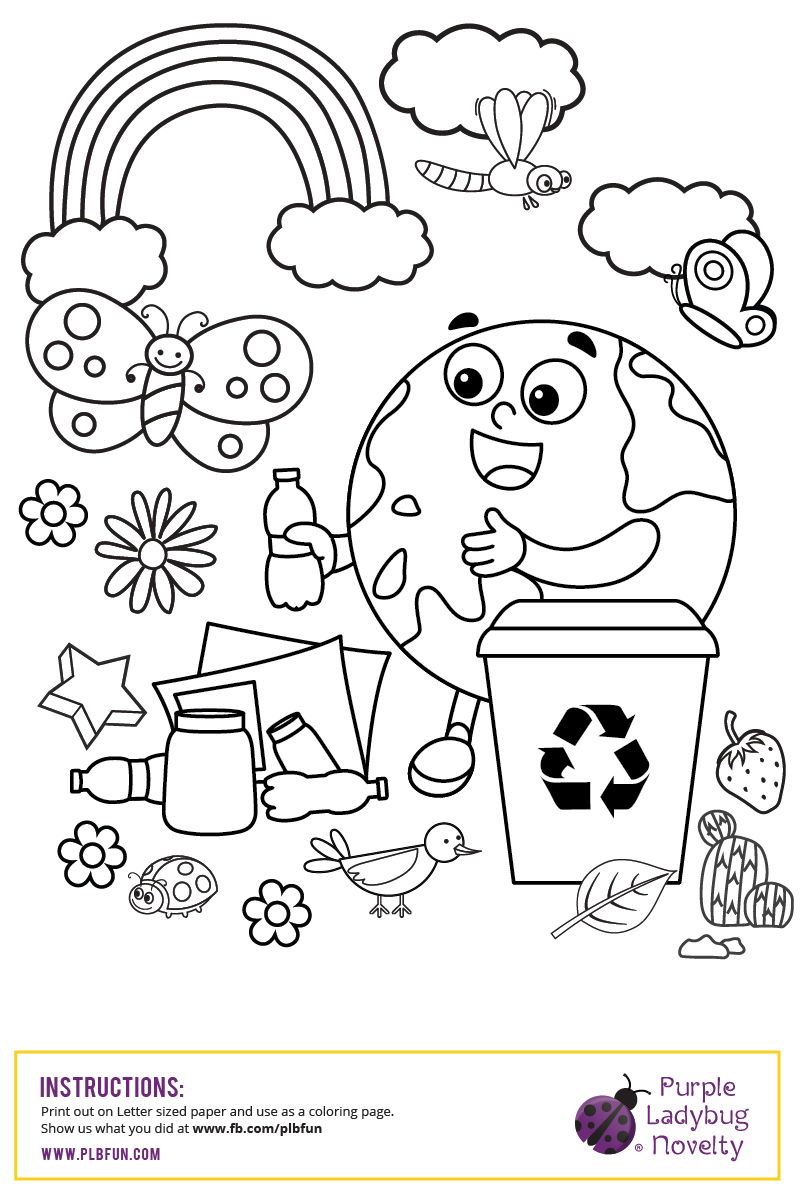 Earth Day Coloring Pages Printable Care 1