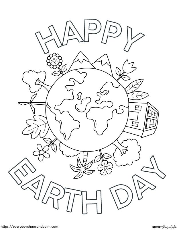 Earth Day Coloring Pages Printable Care 28