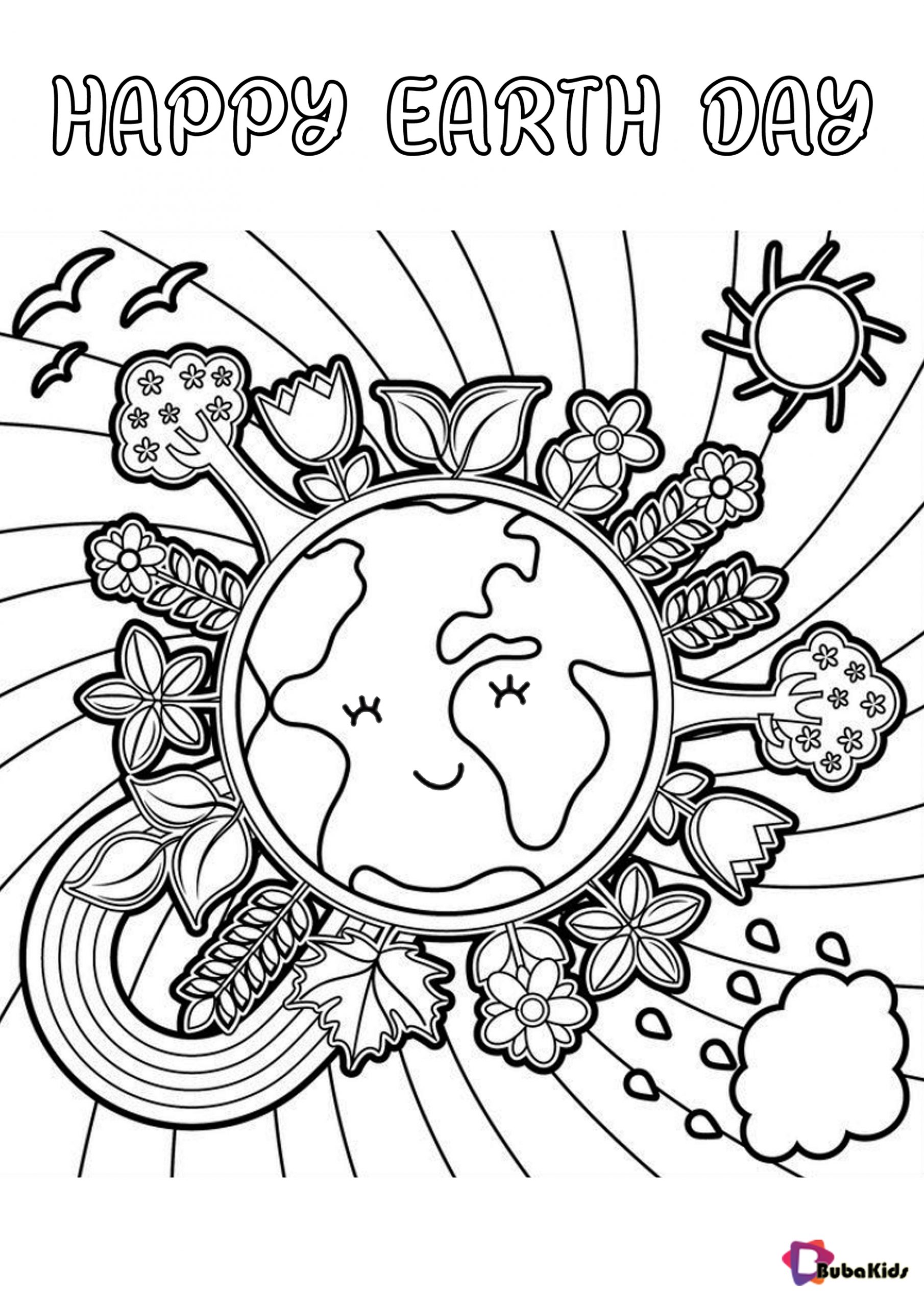 Earth Day Coloring Pages Printable Care 30