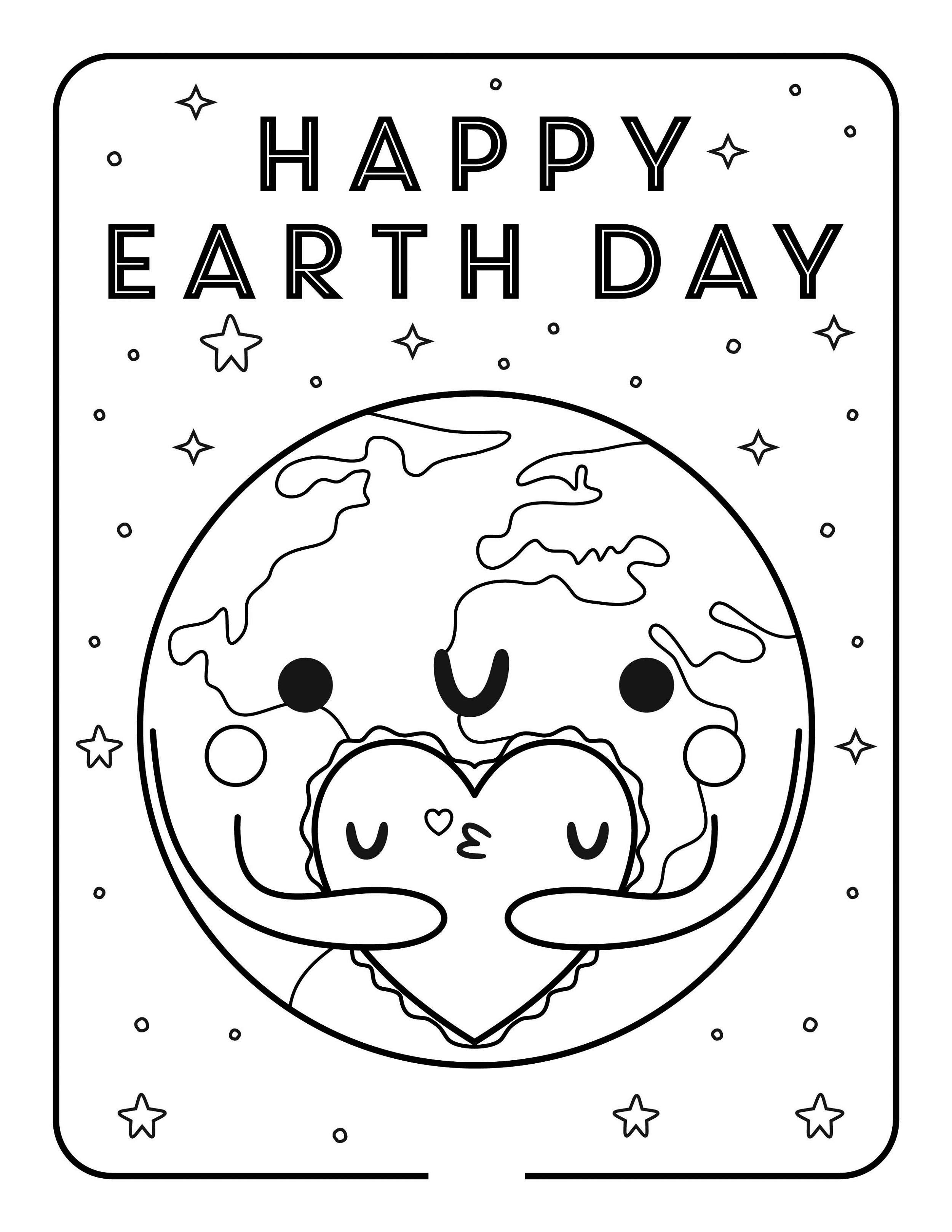 Earth Day Coloring Pages Printable Care 4