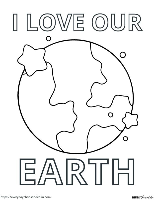 Earth Day Coloring Pages Printable Care 6