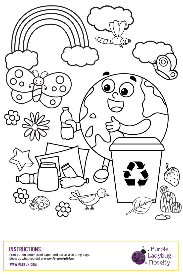 Earth Day Coloring Pages Printable Care 7