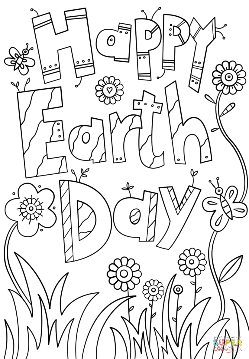 Earth Day Coloring Pages Printable Care 8