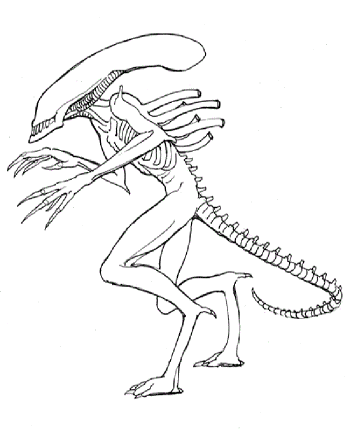 Extraterrestrial Alien Coloring Pages Printable 11