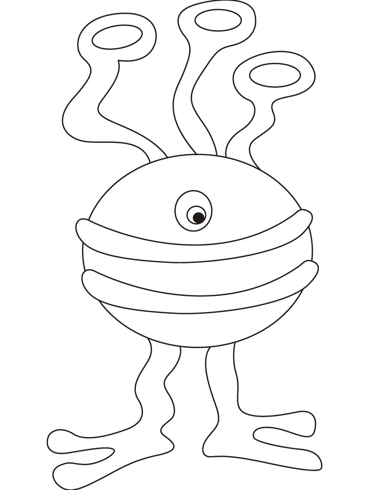 Extraterrestrial Alien Coloring Pages Printable 13