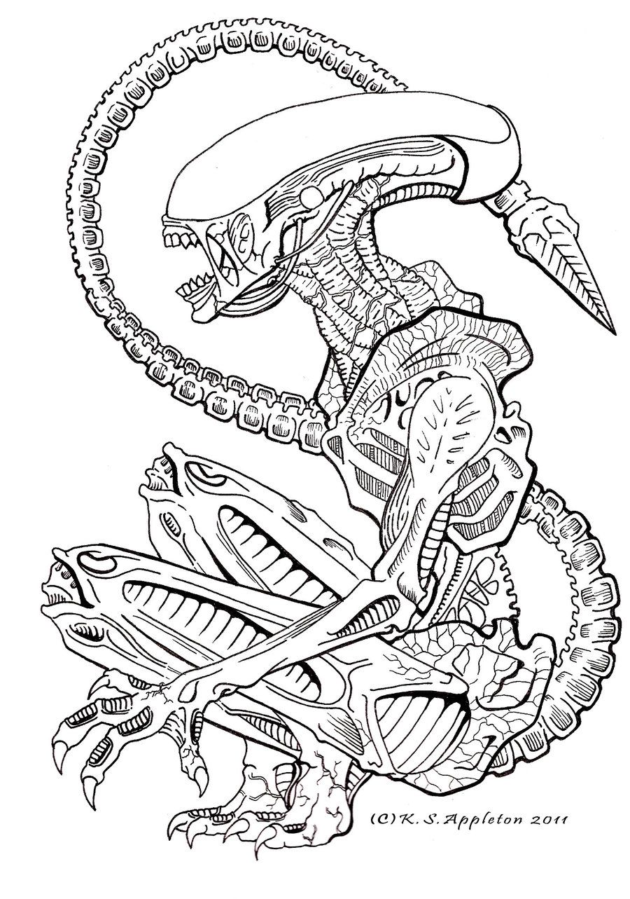 Extraterrestrial Alien Coloring Pages Printable 15