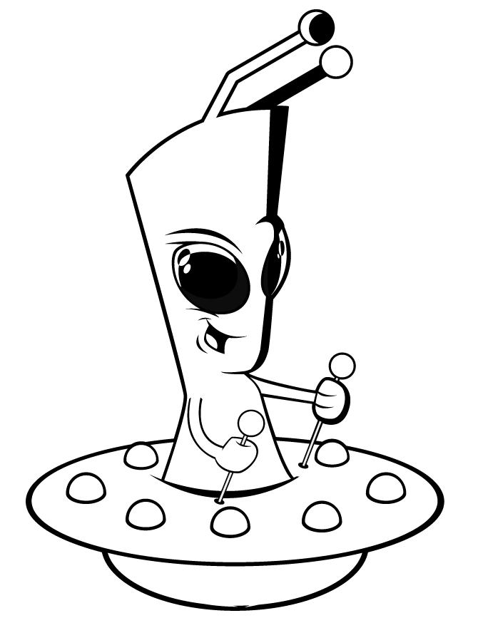 Extraterrestrial Alien Coloring Pages Printable 25