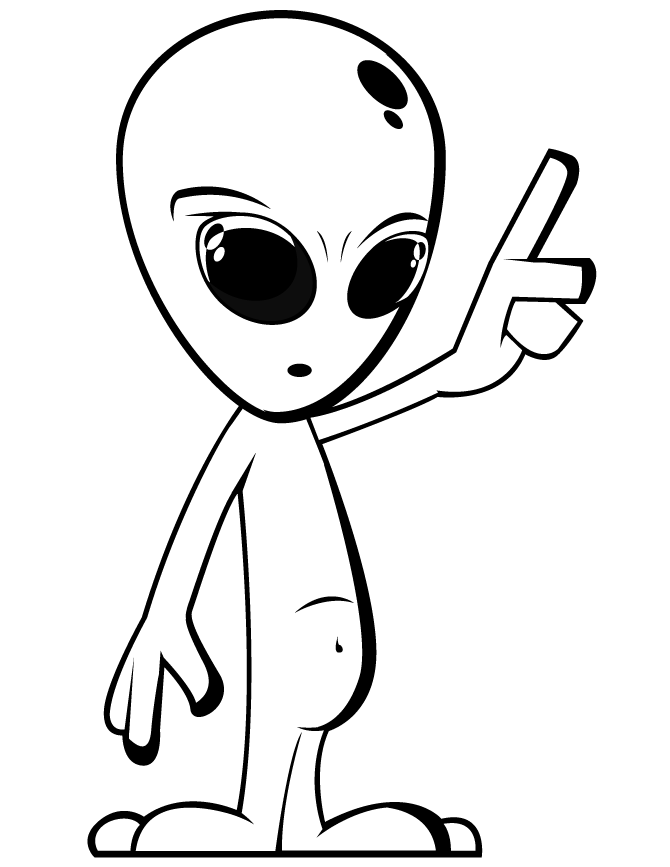 Extraterrestrial Alien Coloring Pages Printable 27