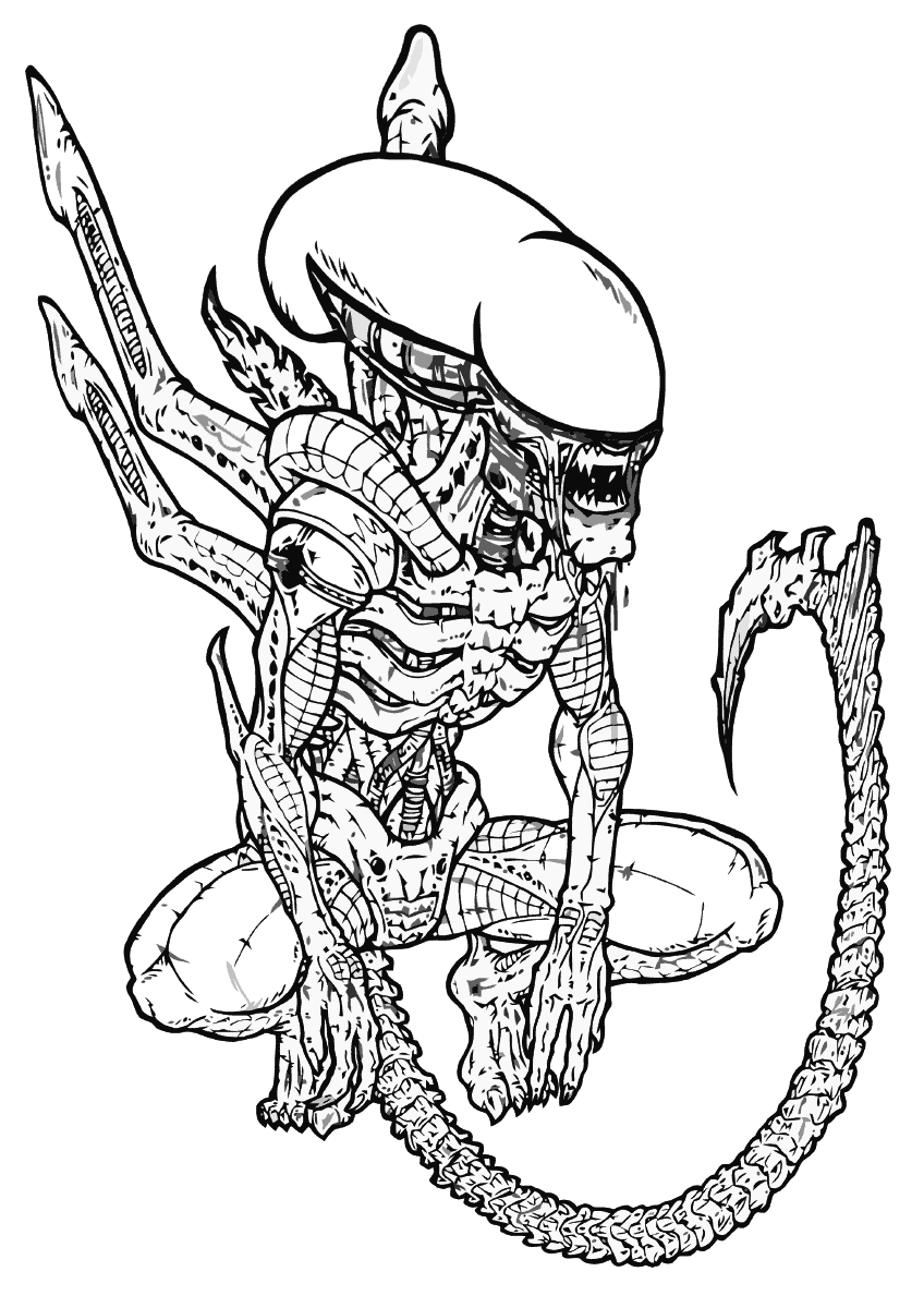 Extraterrestrial Alien Coloring Pages Printable 32