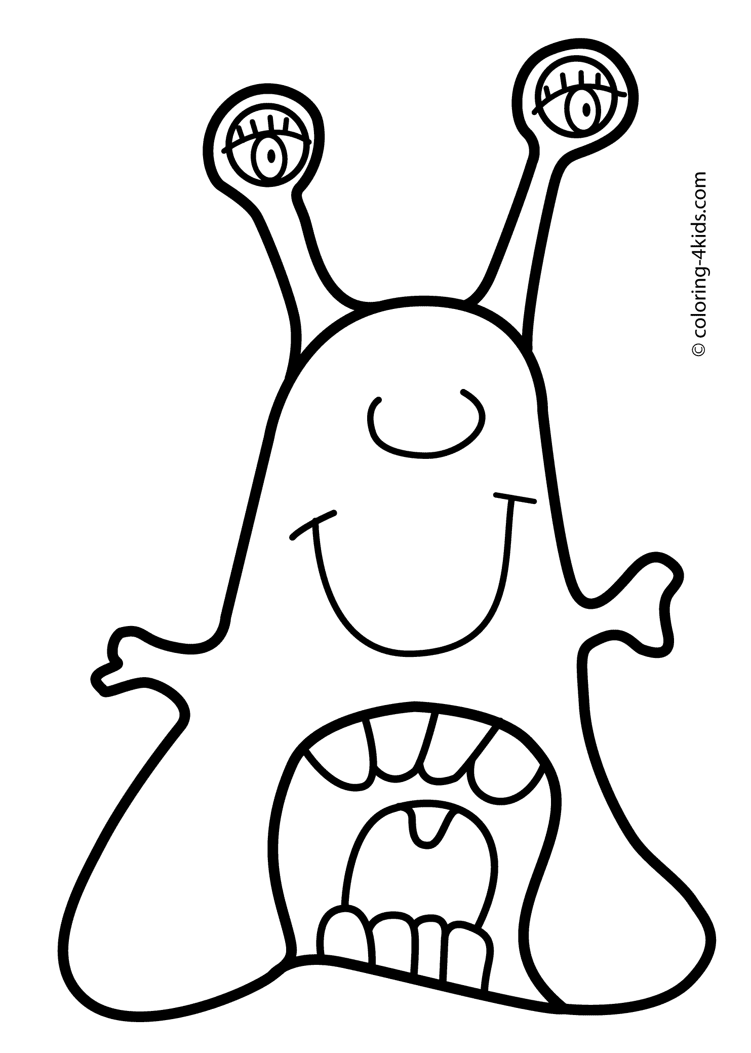 Extraterrestrial Alien Coloring Pages Printable 35