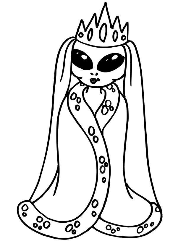 Extraterrestrial Alien Coloring Pages Printable 6