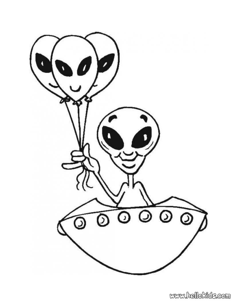 Extraterrestrial Alien Coloring Pages Printable 7