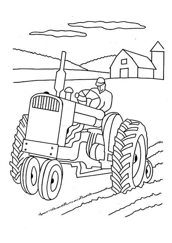 Farm Tractor Coloring Pages Printable 13