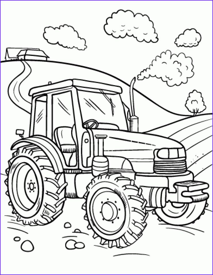 Farm Tractor Coloring Pages Printable 22