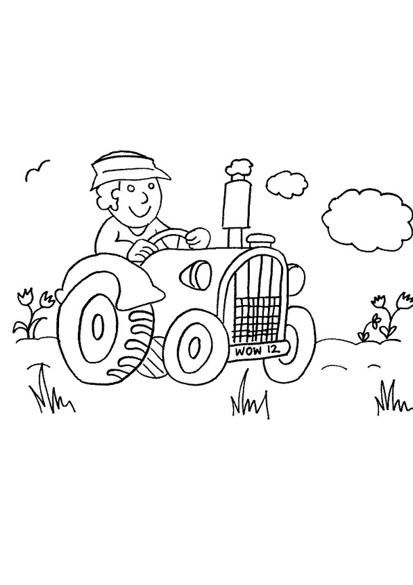 Farm Tractor Coloring Pages Printable 30