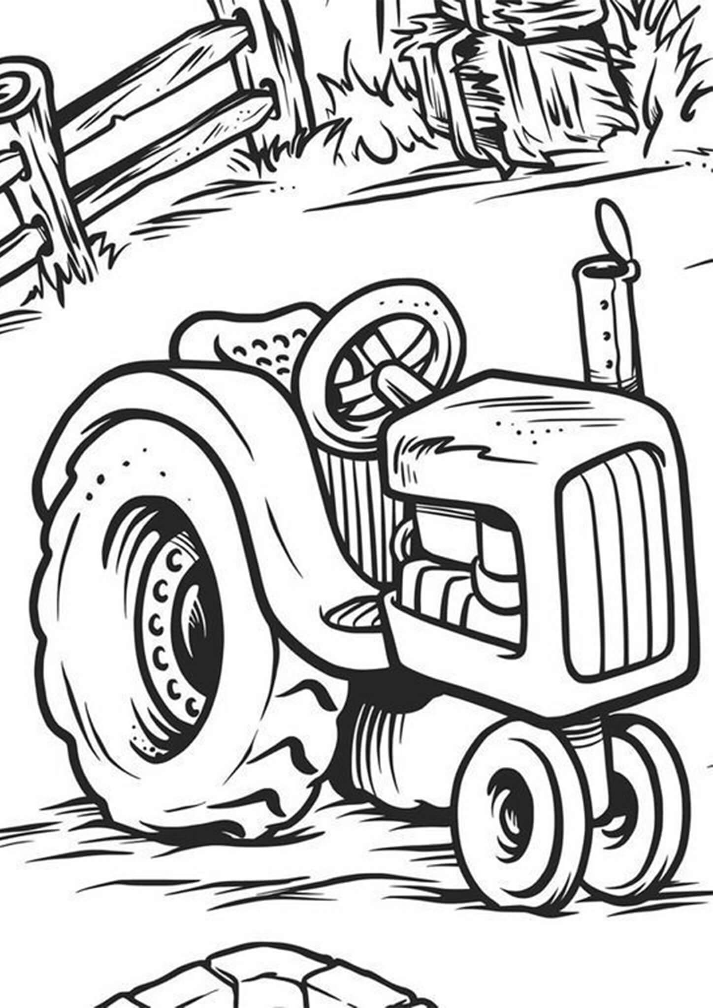 Farm Tractor Coloring Pages Printable 31