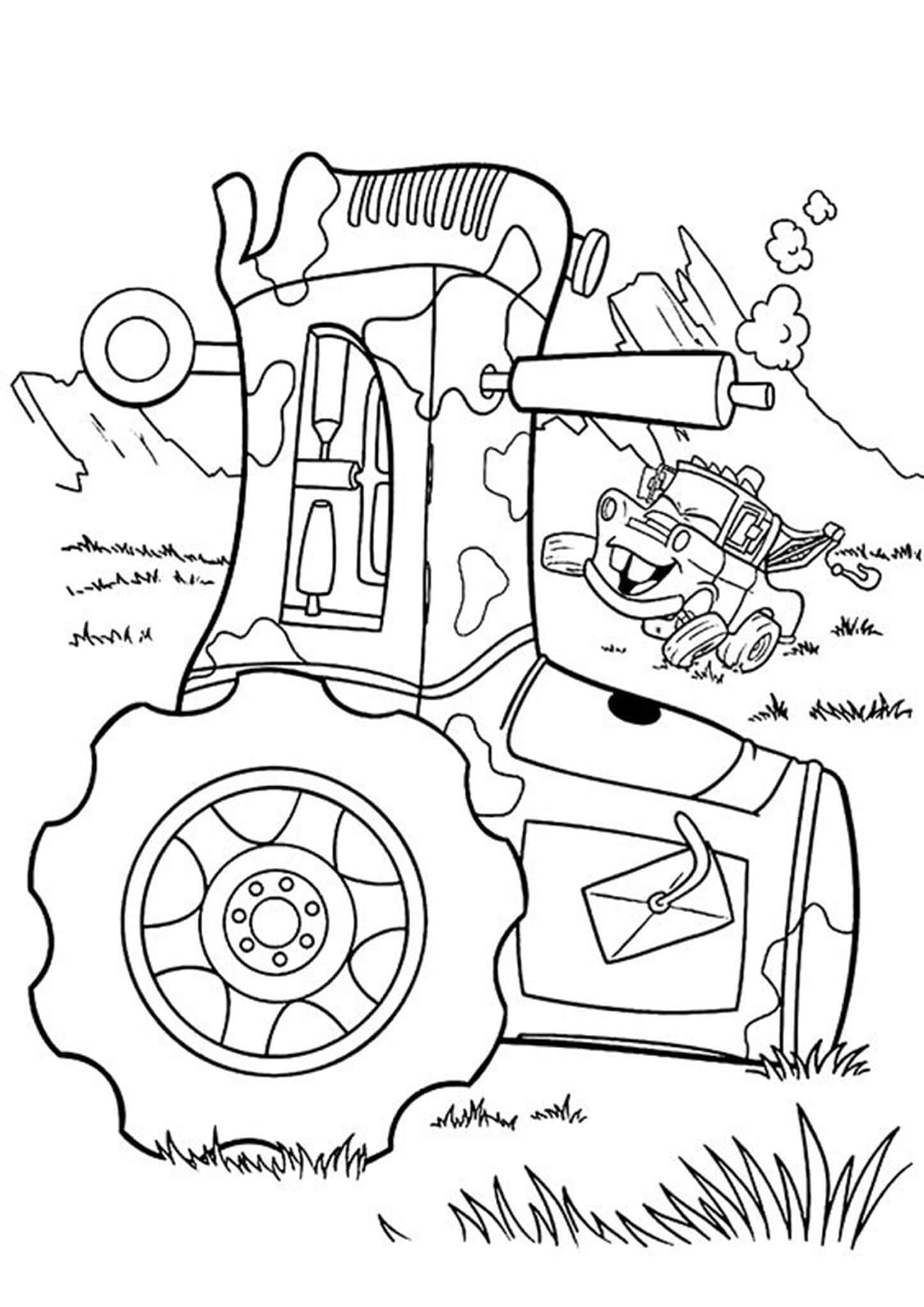 Farm Tractor Coloring Pages Printable 34