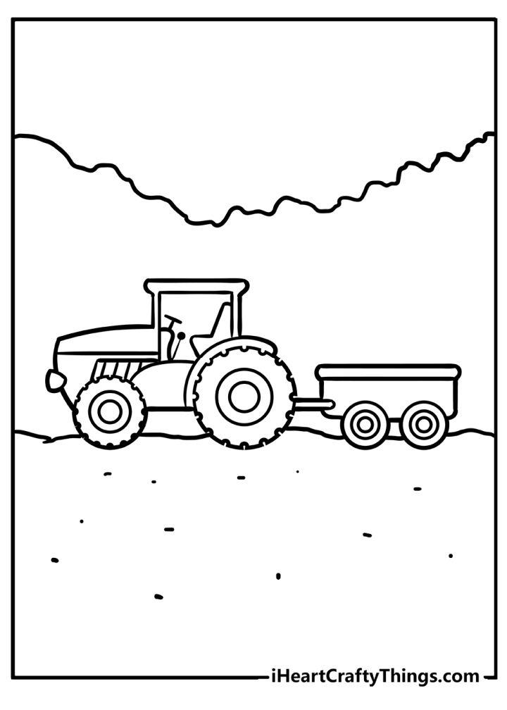 Farm Tractor Coloring Pages Printable 4