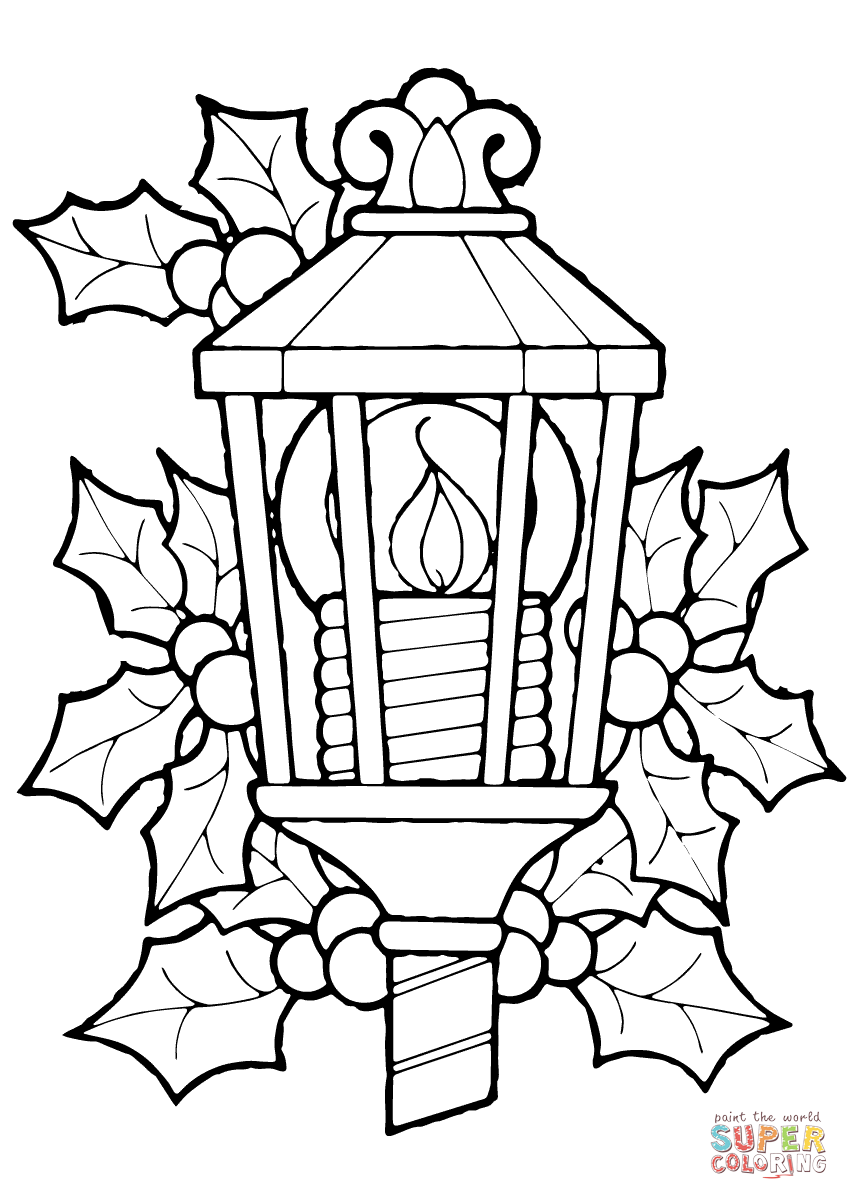 Festive Holly Coloring Pages Printable 10