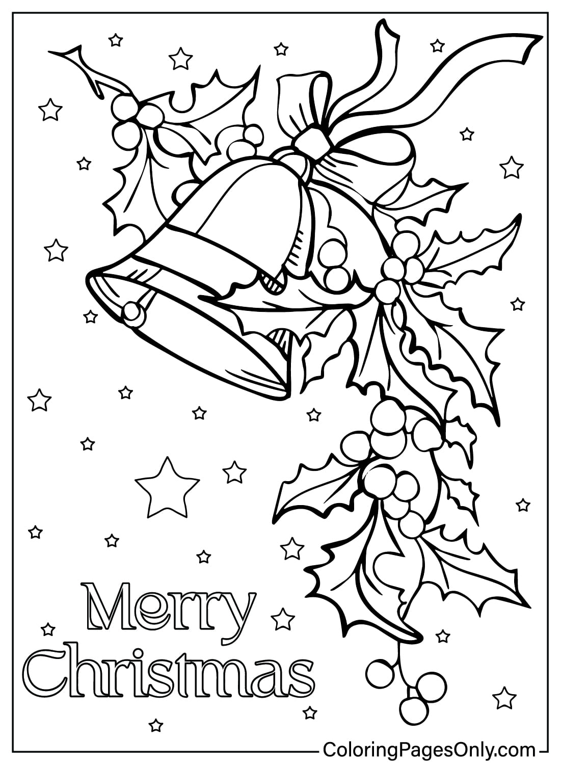 Festive Holly Coloring Pages Printable 28