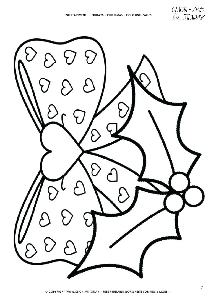 Festive Holly Coloring Pages Printable 3