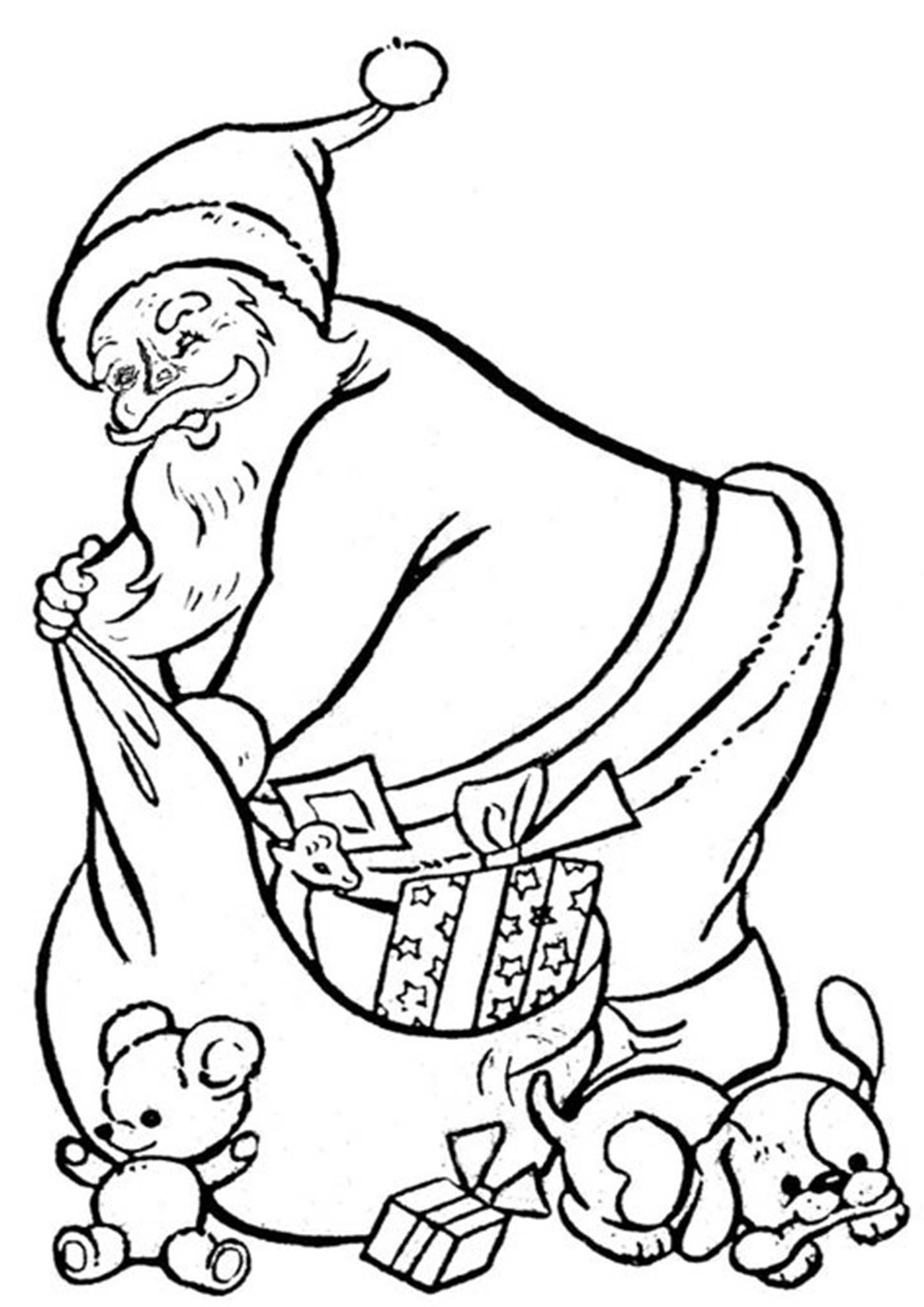 free santa coloring pages printable cheer jpg