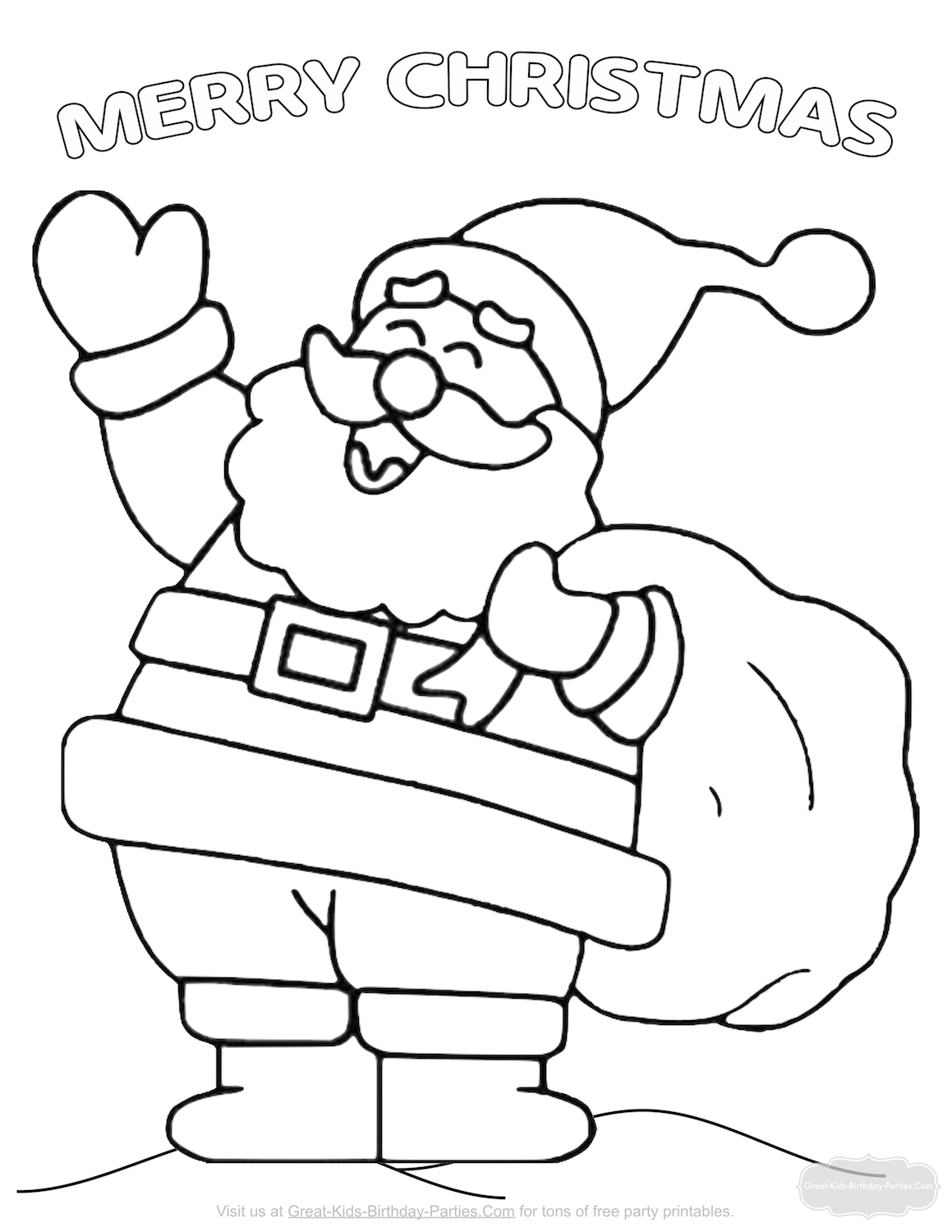 Free Santa Coloring Pages Printable Cheer 10