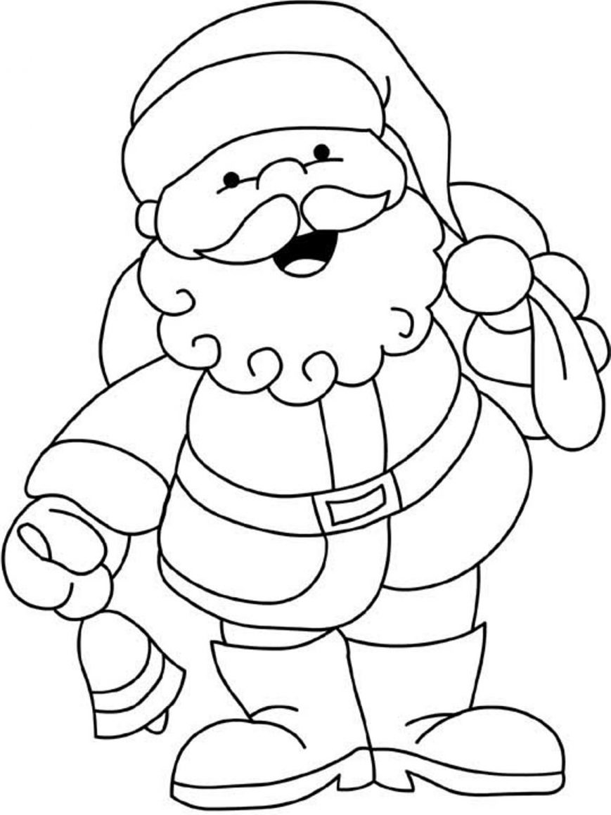 Free Santa Coloring Pages Printable Cheer 11