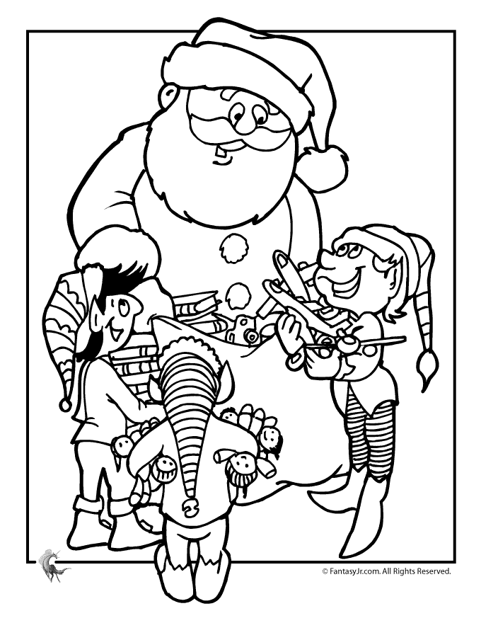 Free Santa Coloring Pages Printable Cheer 19