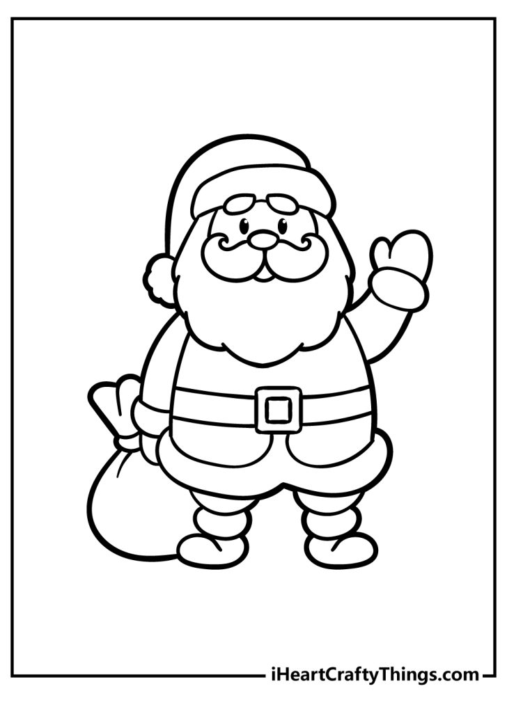 free santa coloring pages printable cheer jpg