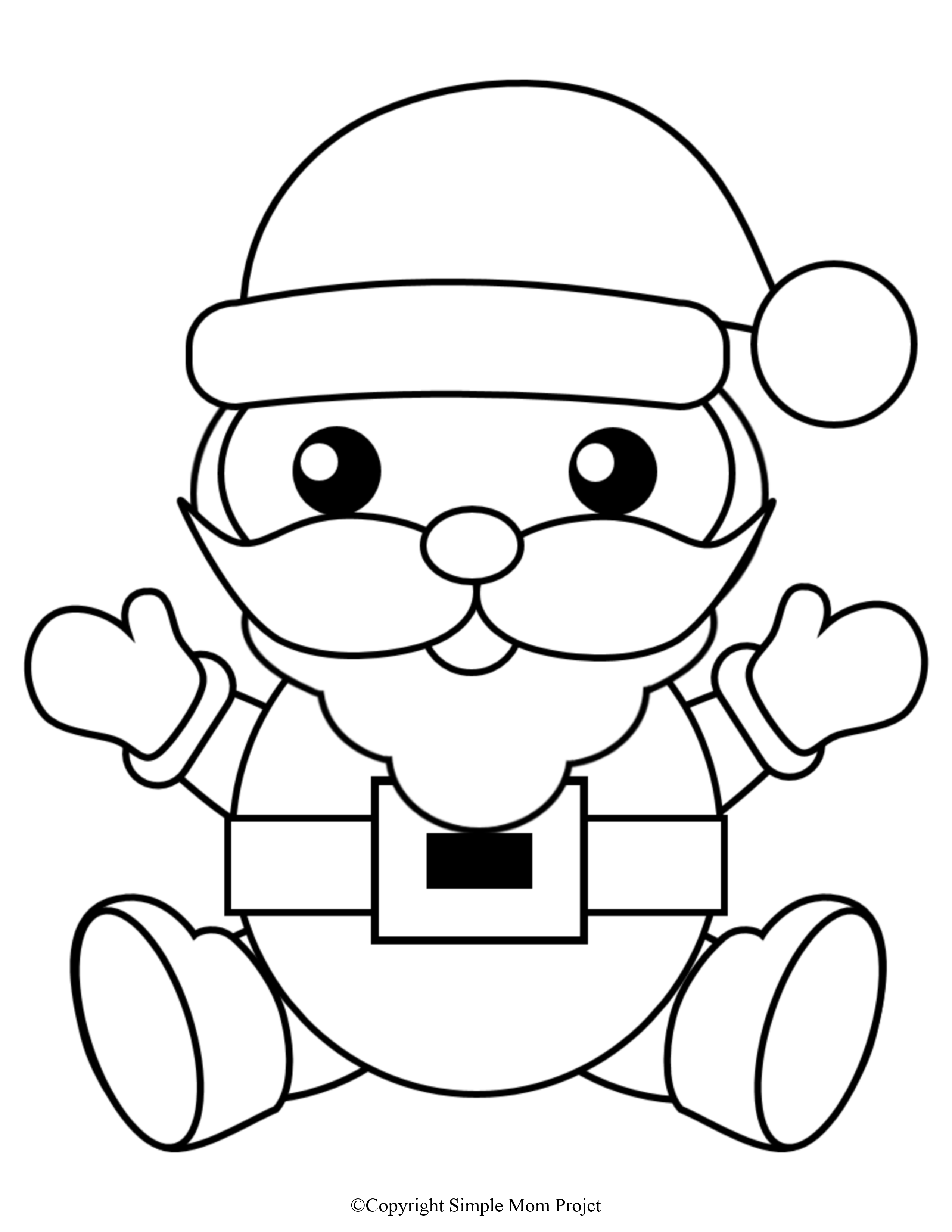 Free Santa Coloring Pages Printable Cheer 23