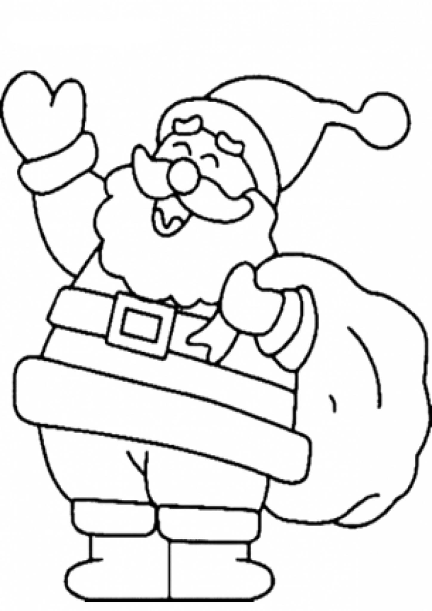 Free Santa Coloring Pages Printable Cheer 24