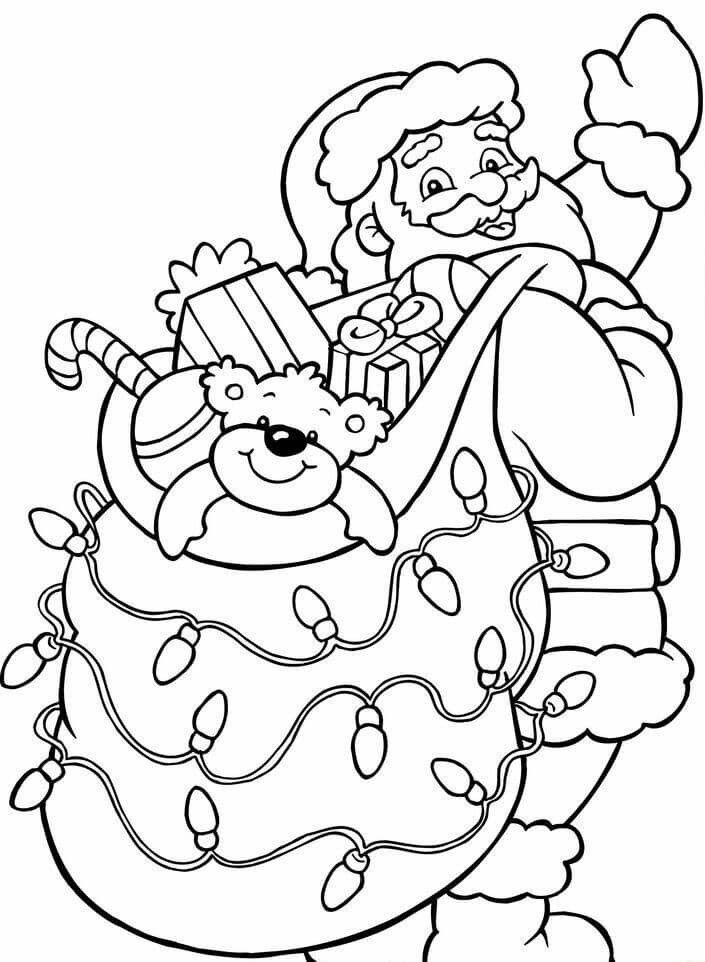 Free Santa Coloring Pages Printable Cheer 26