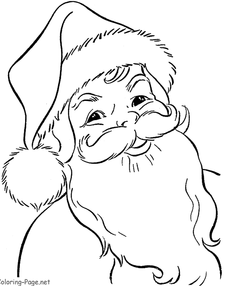 Free Santa Coloring Pages Printable Cheer 30