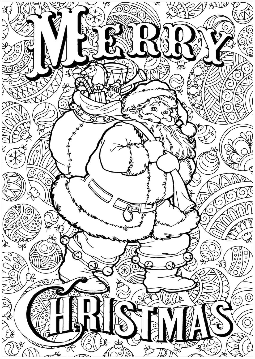 Free Santa Coloring Pages Printable Cheer 31