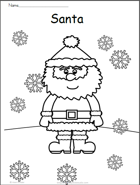 Free Santa Coloring Pages Printable Cheer 33