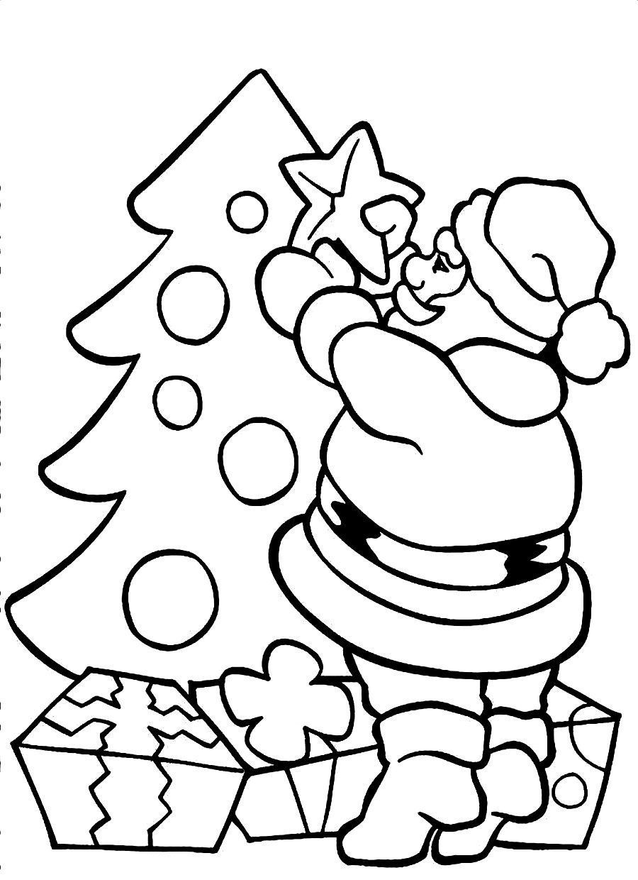 free santa coloring pages printable cheer jpg