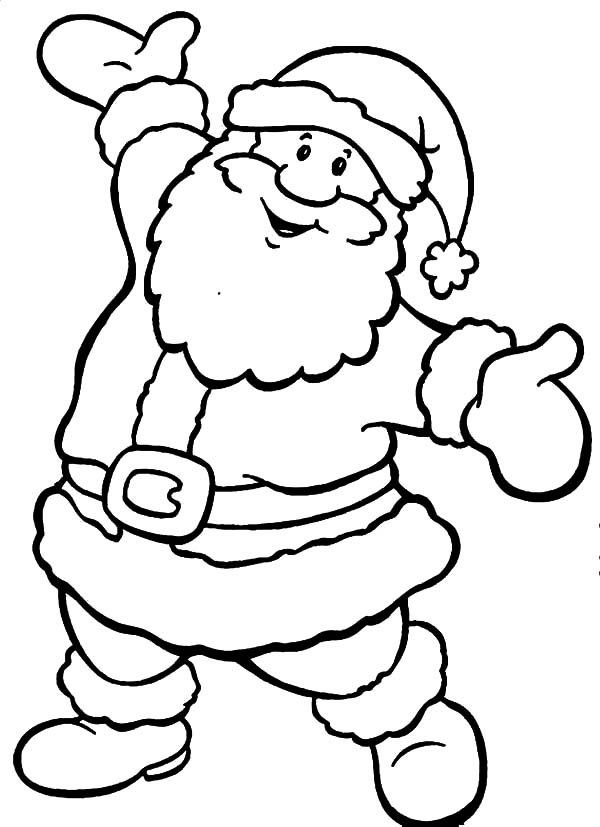 Free Santa Coloring Pages Printable Cheer 8