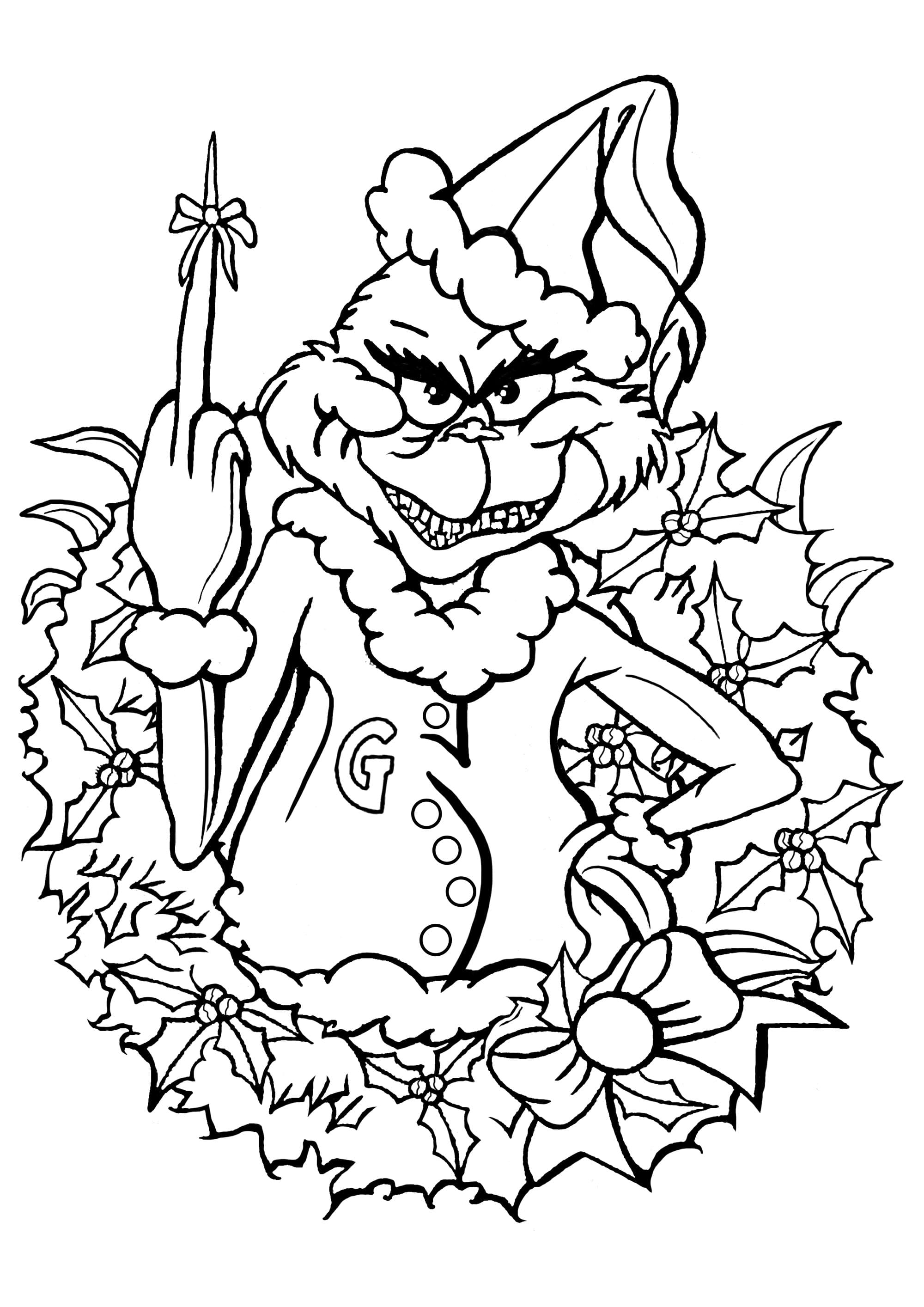 grinch coloring pages printable cheer jpg