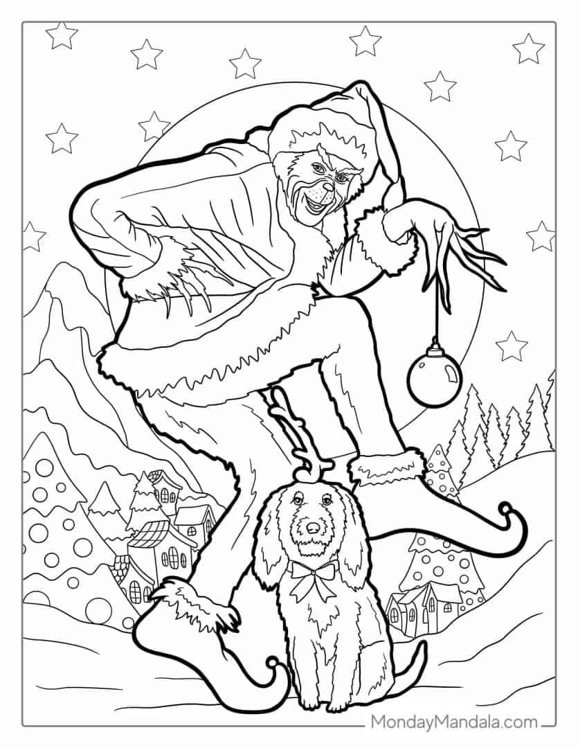 grinch coloring pages printable cheer jpg