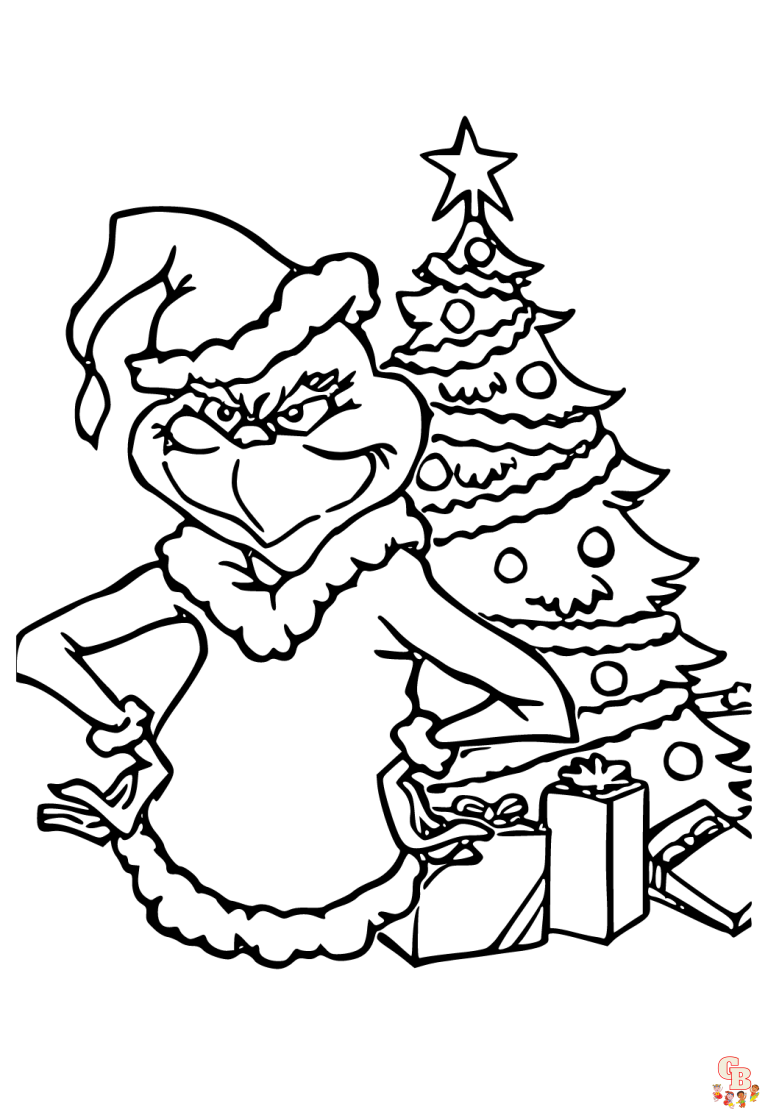 Grinch Coloring Pages Printable Cheer 27