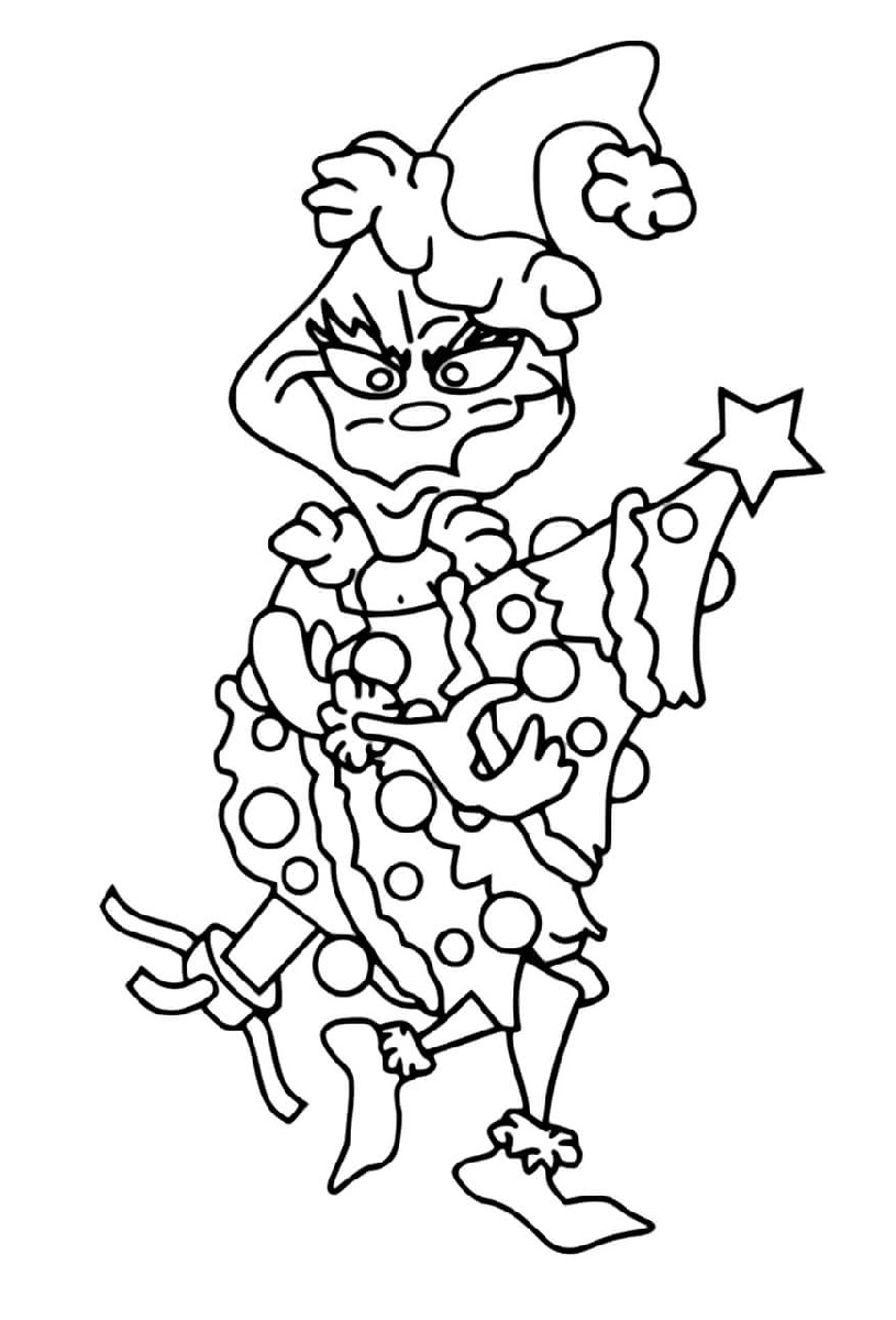 Grinch Coloring Pages Printable Cheer 32