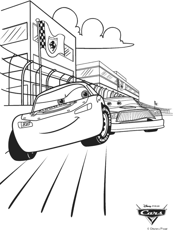 Lightning McQueen Coloring Pages Printable Speed 10