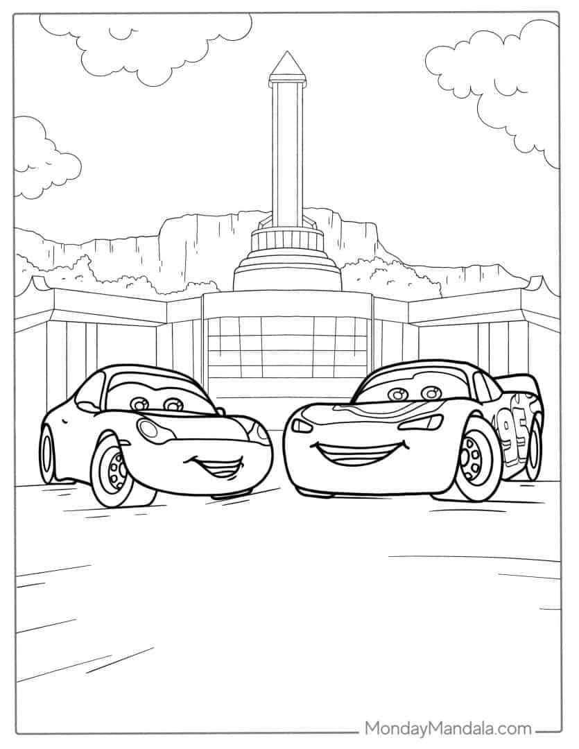 Lightning McQueen Coloring Pages Printable Speed 12