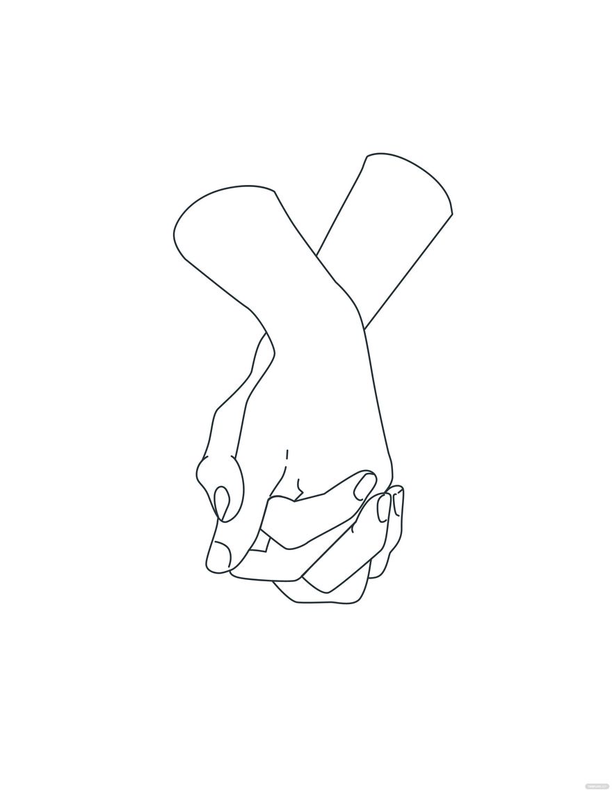 Loving Holding Hands Coloring Pages Printable 2