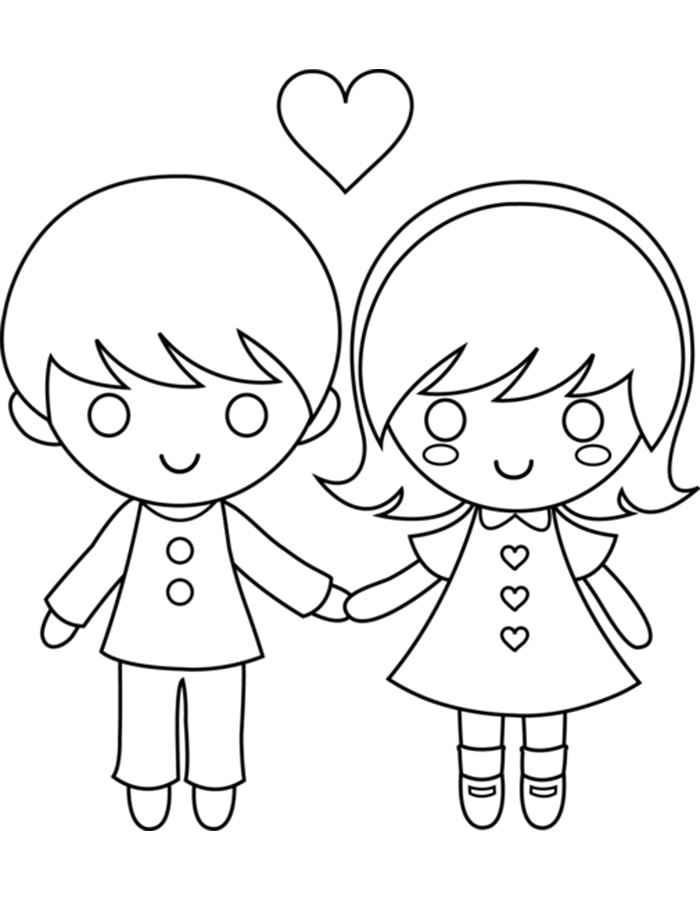 Loving Holding Hands Coloring Pages Printable 29