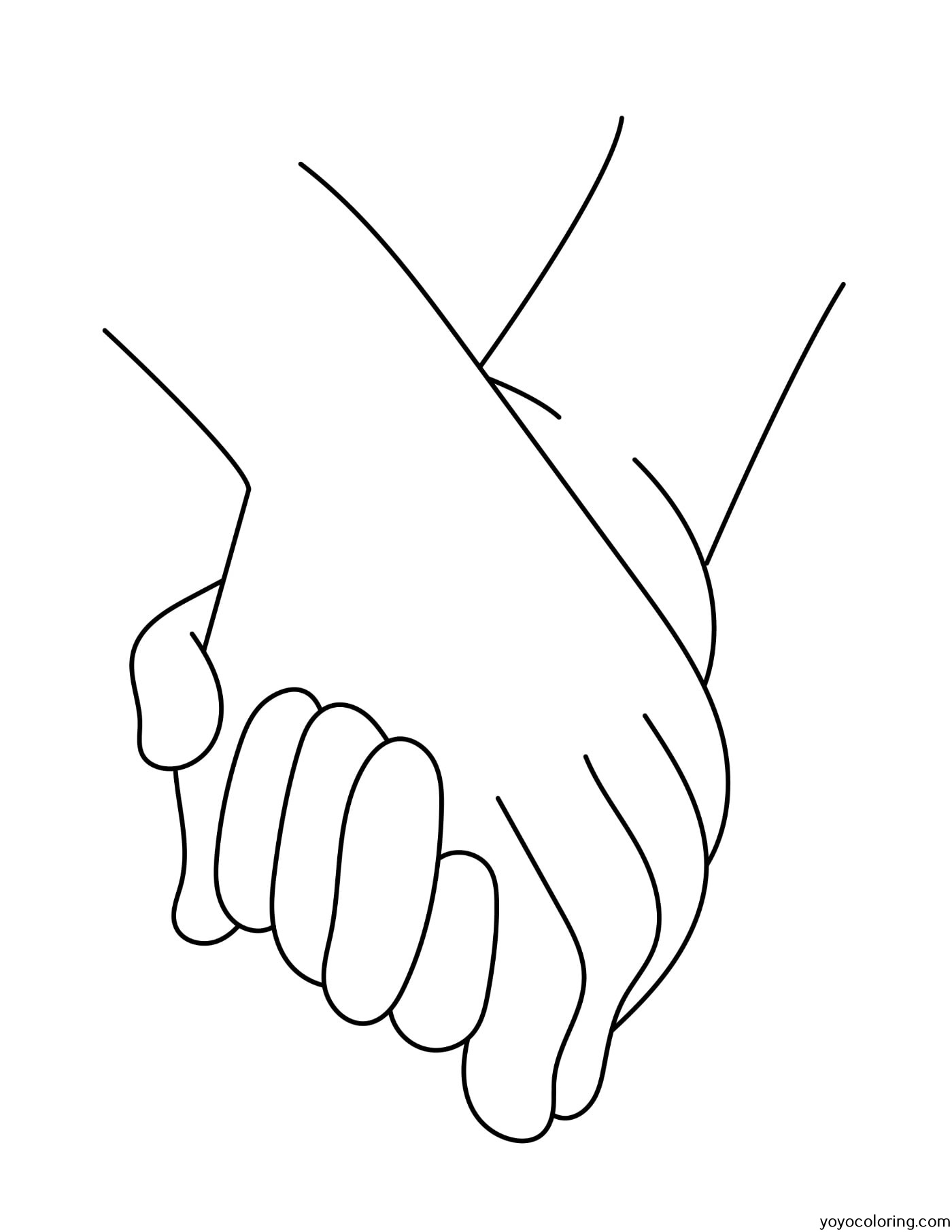 Loving Holding Hands Coloring Pages Printable 4