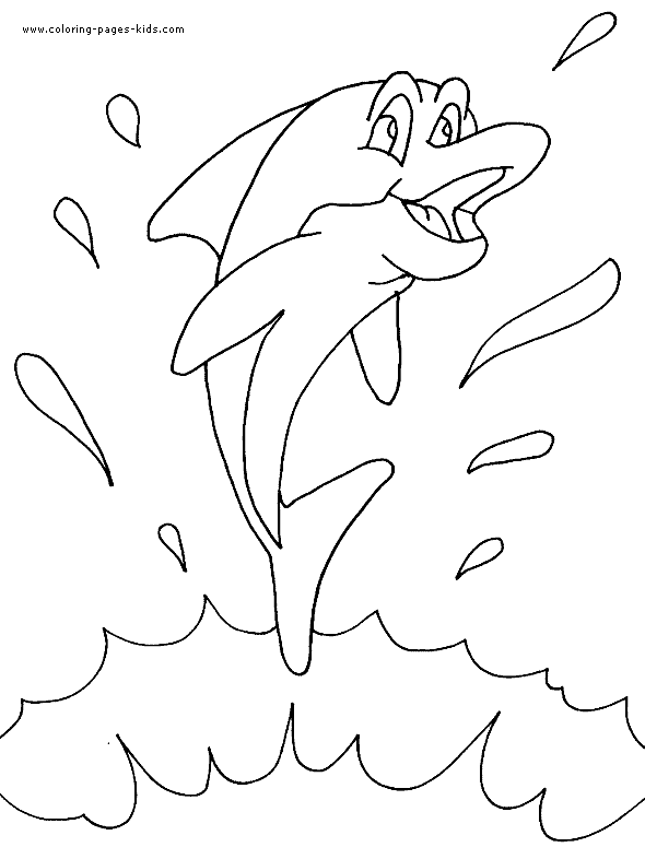 Playful Dolphin Coloring Pages Printable 20