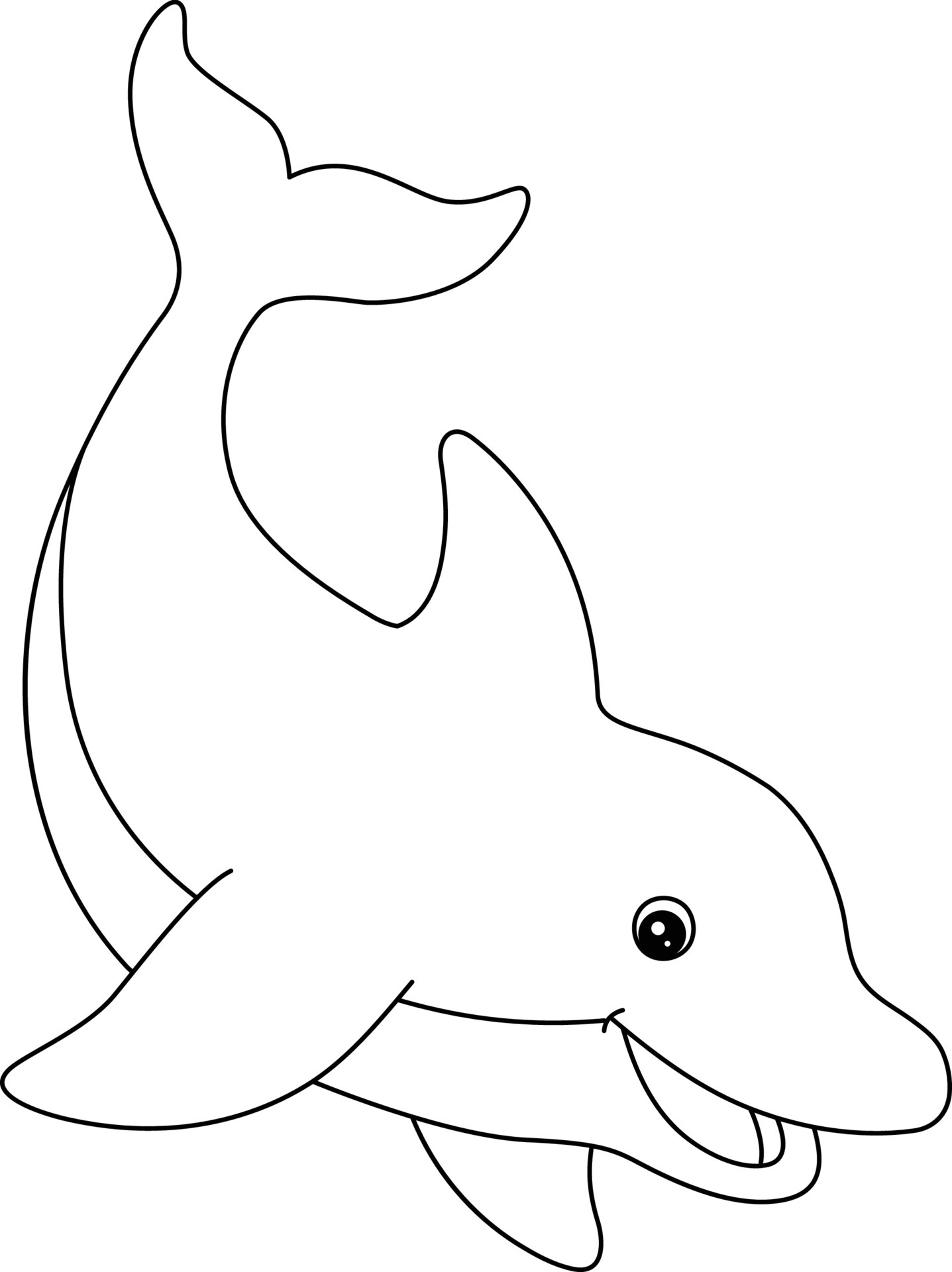 Playful Dolphin Coloring Pages Printable 29